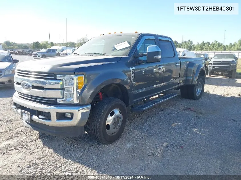 2017 Ford F-350 Lariat VIN: 1FT8W3DT2HEB40301 Lot: 40574340