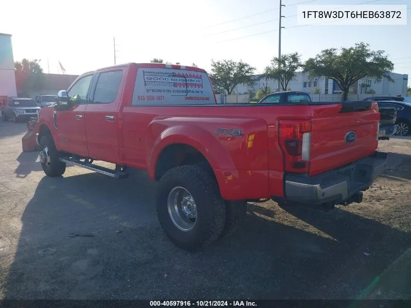 1FT8W3DT6HEB63872 2017 Ford F-350 Lariat