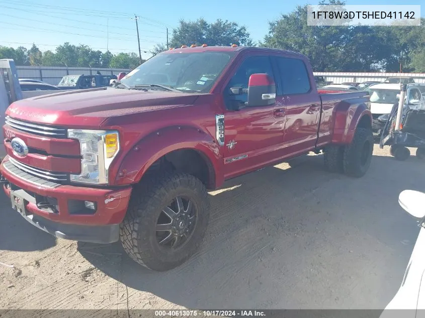 2017 Ford F-350 Lariat VIN: 1FT8W3DT5HED41142 Lot: 40613075