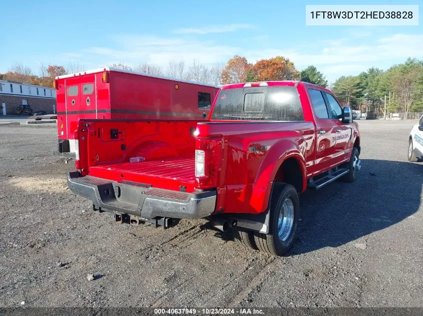 2017 Ford F-350 Lariat VIN: 1FT8W3DT2HED38828 Lot: 40637949