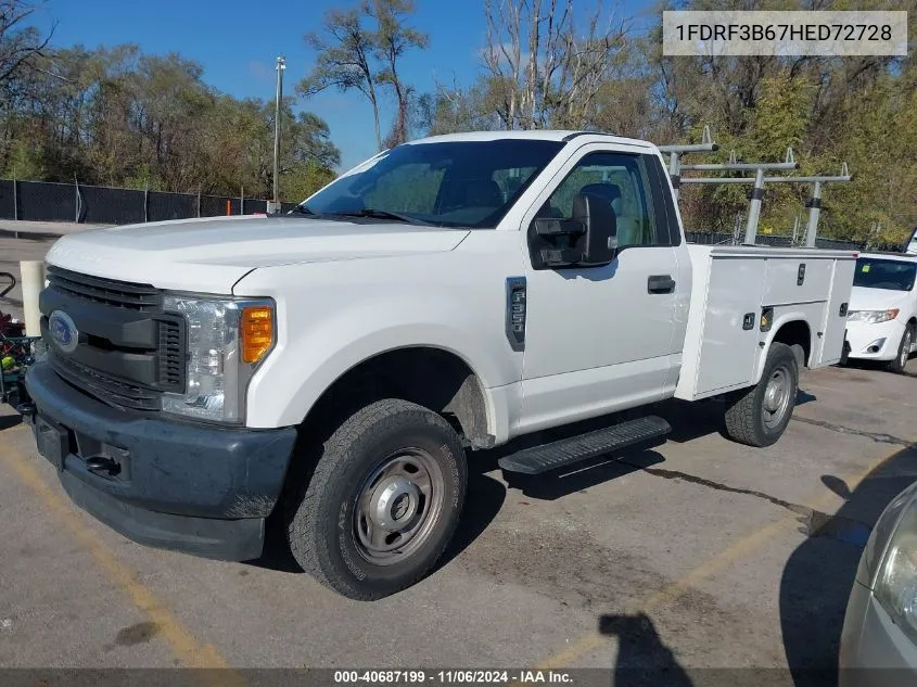 2017 Ford F-350 Xl VIN: 1FDRF3B67HED72728 Lot: 40687199