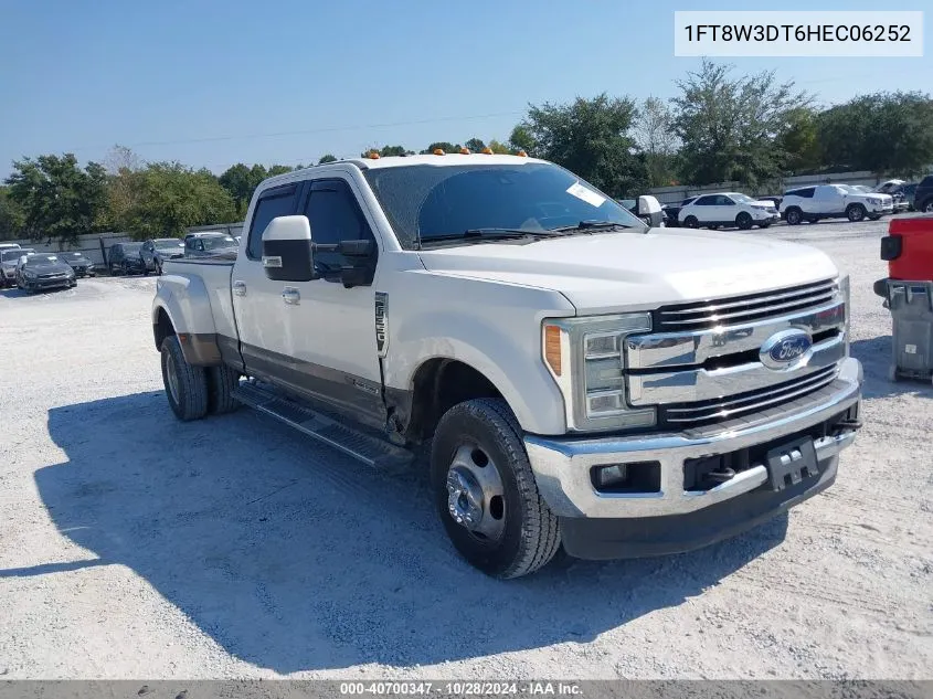 2017 Ford F350 Lariat VIN: 1FT8W3DT6HEC06252 Lot: 40700347