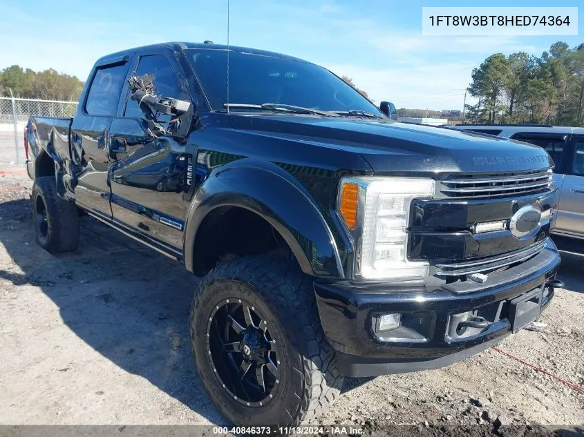 2017 Ford F-350 Lariat VIN: 1FT8W3BT8HED74364 Lot: 40846373