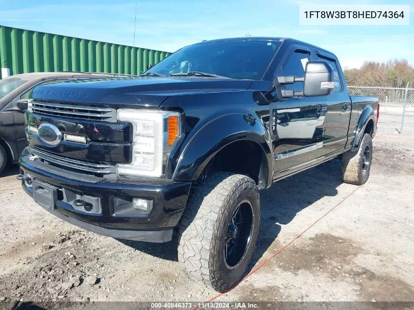 2017 Ford F-350 Lariat VIN: 1FT8W3BT8HED74364 Lot: 40846373