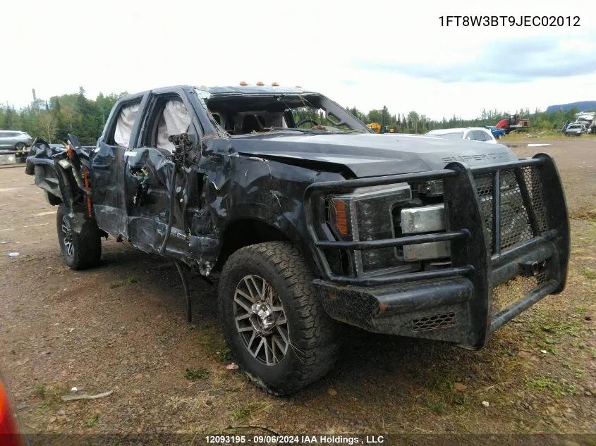 2018 Ford F350 Super Duty VIN: 1FT8W3BT9JEC02012 Lot: 12093195