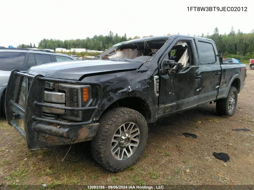 2018 Ford F350 Super Duty VIN: 1FT8W3BT9JEC02012 Lot: 12093195