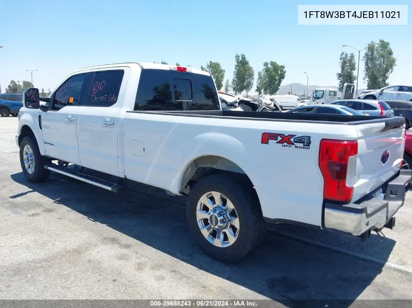 2018 Ford F-350 Lariat VIN: 1FT8W3BT4JEB11021 Lot: 39688243