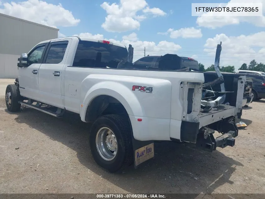 2018 Ford F-350 Xl VIN: 1FT8W3DT8JEC78365 Lot: 39771383