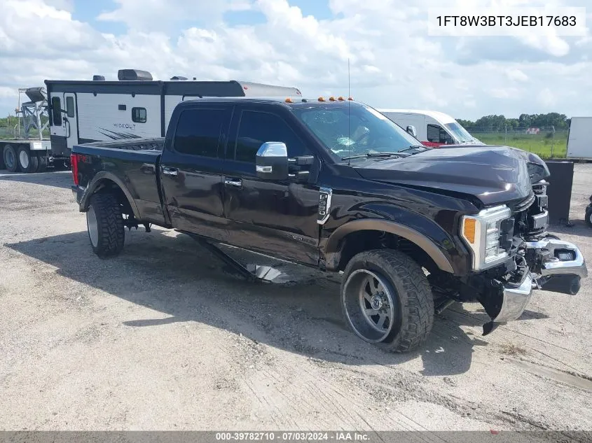 2018 Ford F-350 Lariat VIN: 1FT8W3BT3JEB17683 Lot: 39782710