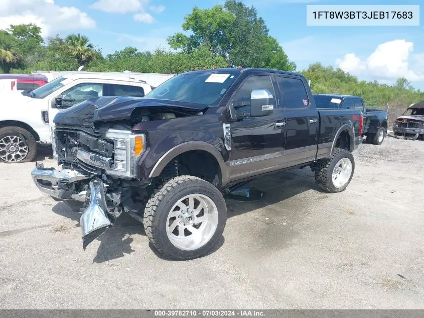 2018 Ford F-350 Lariat VIN: 1FT8W3BT3JEB17683 Lot: 39782710