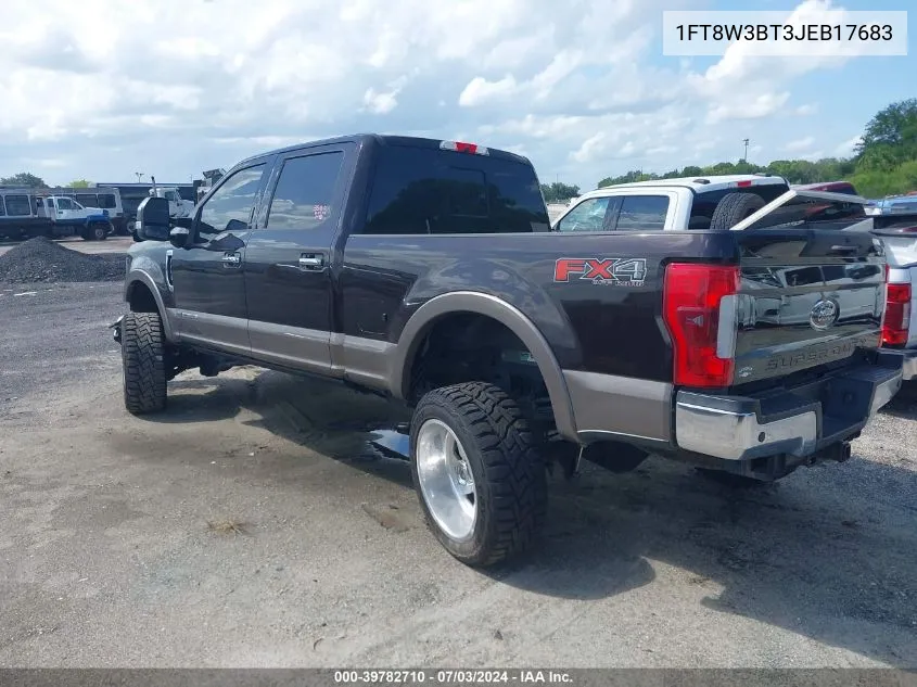 2018 Ford F-350 Lariat VIN: 1FT8W3BT3JEB17683 Lot: 39782710