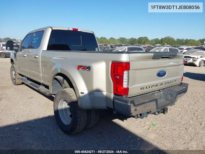 2018 Ford F-350 Lariat VIN: 1FT8W3DT1JEB08056 Lot: 40424271