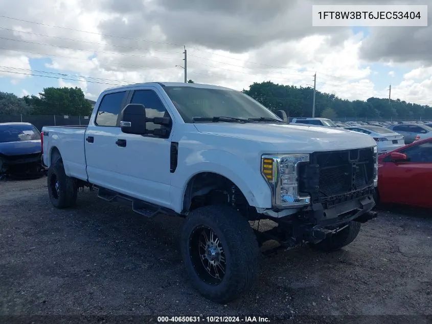 2018 Ford F-350 Super Duty VIN: 1FT8W3BT6JEC53404 Lot: 40650631