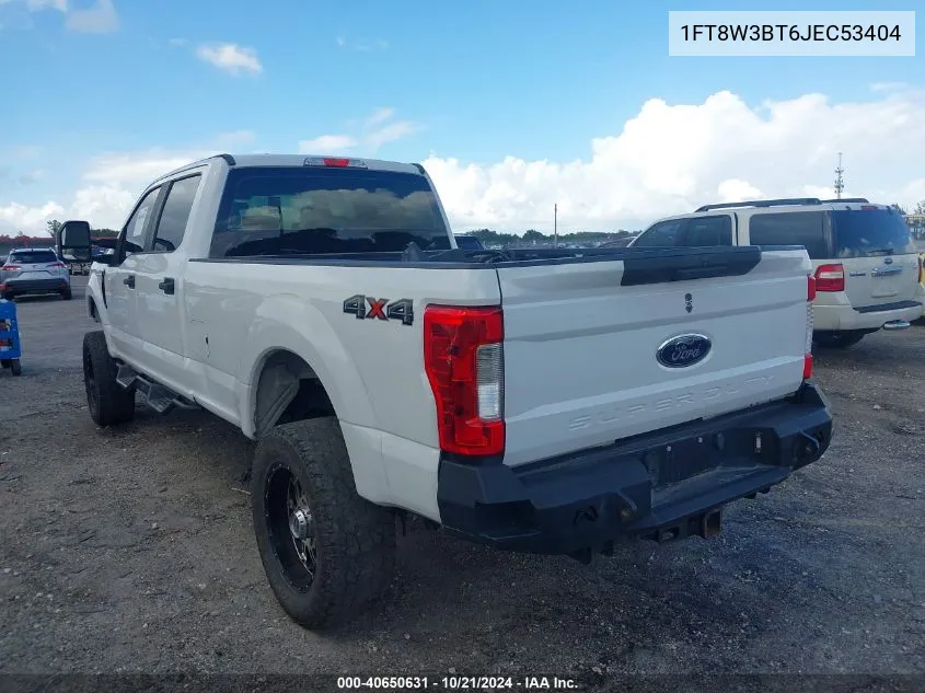 2018 Ford F-350 Super Duty VIN: 1FT8W3BT6JEC53404 Lot: 40650631