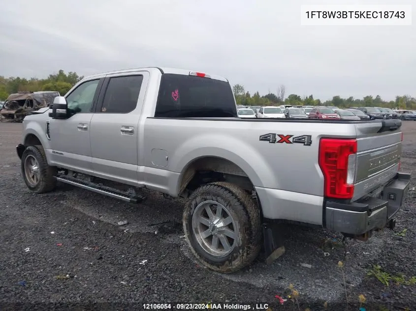 2019 Ford F-350 Xlt VIN: 1FT8W3BT5KEC18743 Lot: 12106054