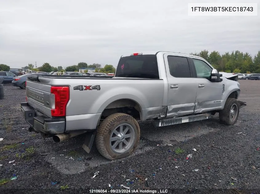 2019 Ford F-350 Xlt VIN: 1FT8W3BT5KEC18743 Lot: 12106054