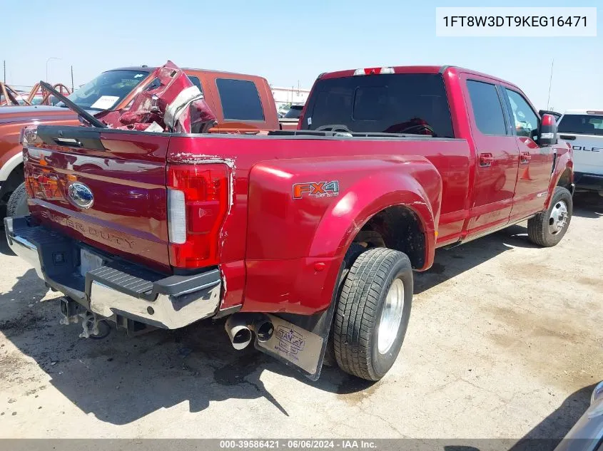 2019 Ford F-350 Lariat VIN: 1FT8W3DT9KEG16471 Lot: 39586421