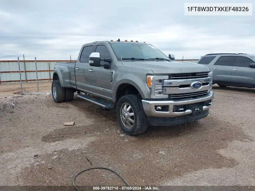 2019 Ford F-350 Lariat VIN: 1FT8W3DTXKEF48326 Lot: 39792710