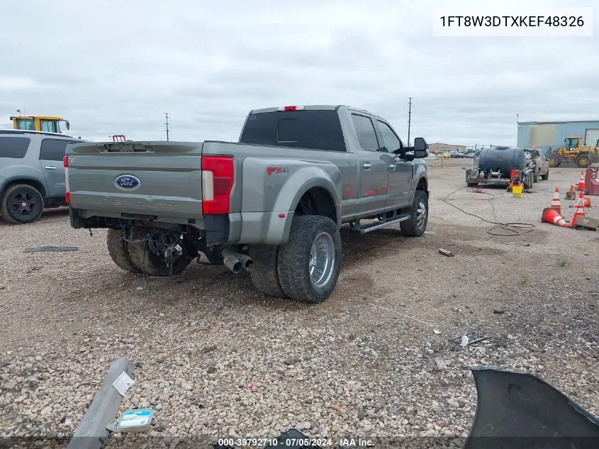 1FT8W3DTXKEF48326 2019 Ford F-350 Lariat