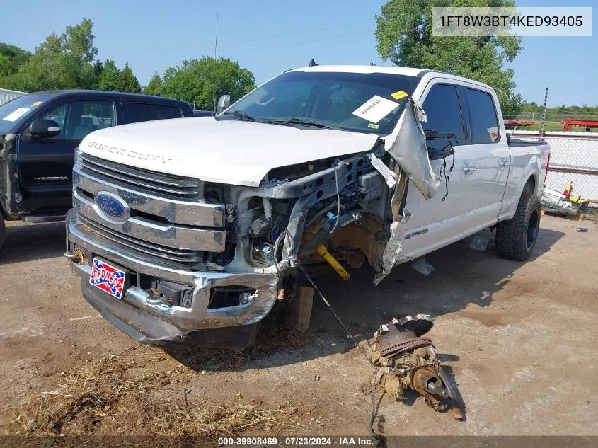 2019 Ford F-350 Lariat VIN: 1FT8W3BT4KED93405 Lot: 39908469