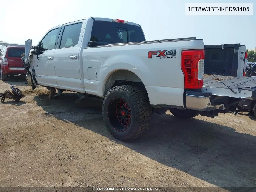 2019 Ford F-350 Lariat VIN: 1FT8W3BT4KED93405 Lot: 39908469