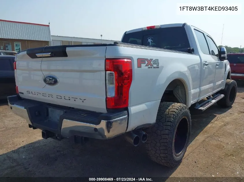 2019 Ford F-350 Lariat VIN: 1FT8W3BT4KED93405 Lot: 39908469