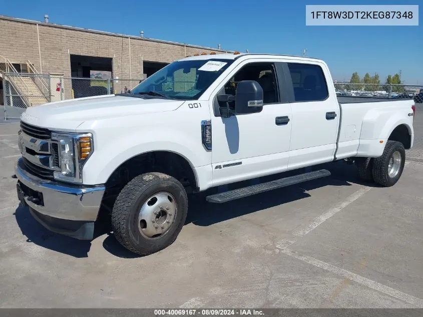 2019 Ford F-350 Xlt VIN: 1FT8W3DT2KEG87348 Lot: 40069167