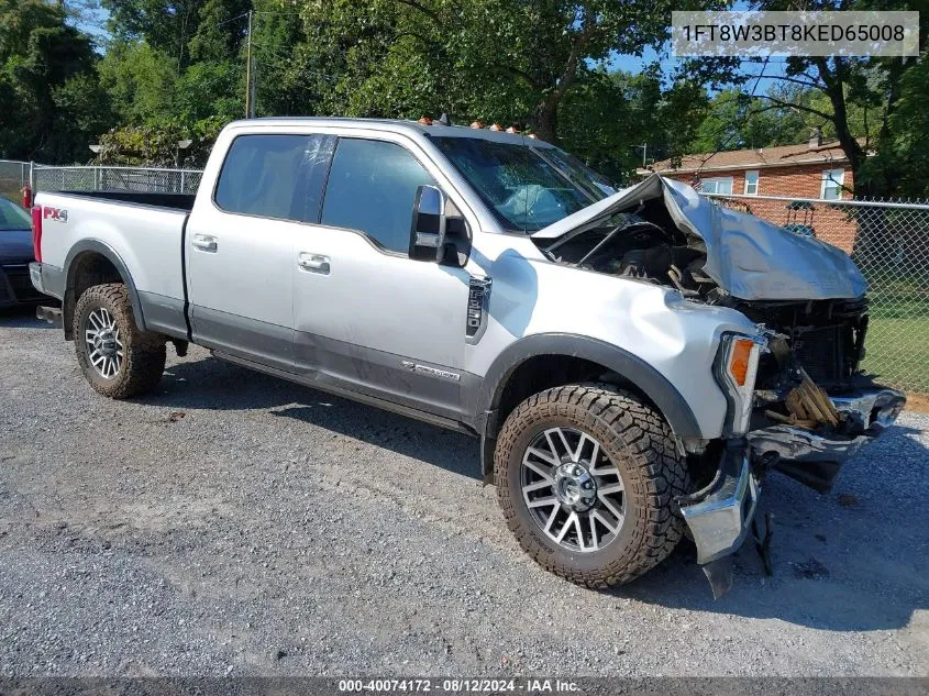 1FT8W3BT8KED65008 2019 Ford F-350 Lariat