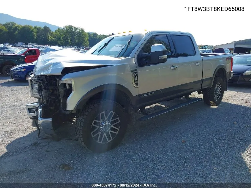 1FT8W3BT8KED65008 2019 Ford F-350 Lariat