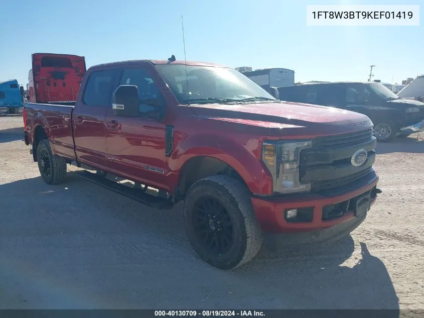 2019 Ford F-350 Lariat VIN: 1FT8W3BT9KEF01419 Lot: 40130709