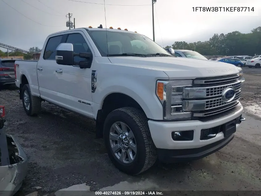 2019 Ford F-350 Platinum VIN: 1FT8W3BT1KEF87714 Lot: 40274526