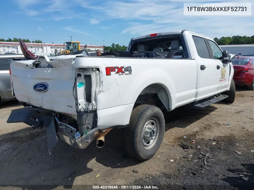 2019 Ford F-350 Super Duty VIN: 1FT8W3B6XKEF52731 Lot: 40319546