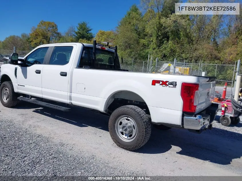 2019 Ford F-350 Xl VIN: 1FT8W3BT2KEE72586 Lot: 40514368