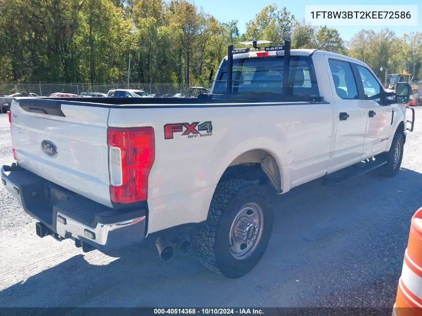 2019 Ford F-350 Xl VIN: 1FT8W3BT2KEE72586 Lot: 40514368