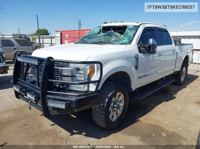 2019 Ford F-350 Platinum VIN: 1FT8W3BT8KEC98037 Lot: 40531017