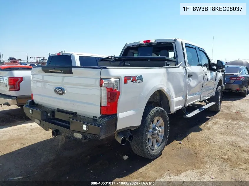 2019 Ford F-350 Platinum VIN: 1FT8W3BT8KEC98037 Lot: 40531017