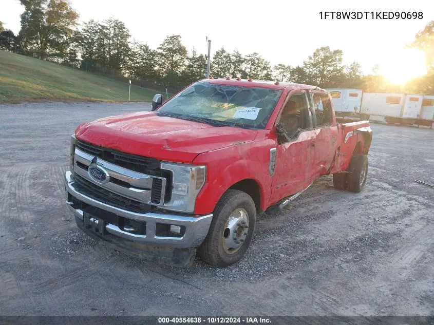 2019 Ford F350 Super Duty VIN: 1FT8W3DT1KED90698 Lot: 40554638