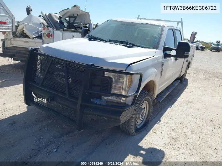 2019 Ford F-350 Xl VIN: 1FT8W3B66KEG06722 Lot: 40594249