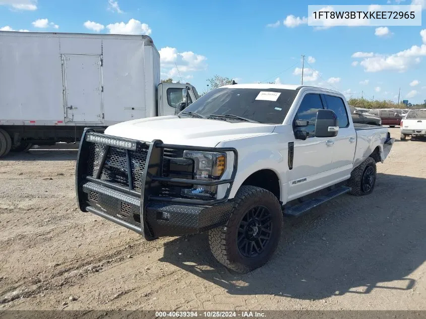 2019 Ford F-350 Lariat VIN: 1FT8W3BTXKEE72965 Lot: 40639394