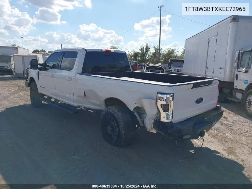 2019 Ford F-350 Lariat VIN: 1FT8W3BTXKEE72965 Lot: 40639394