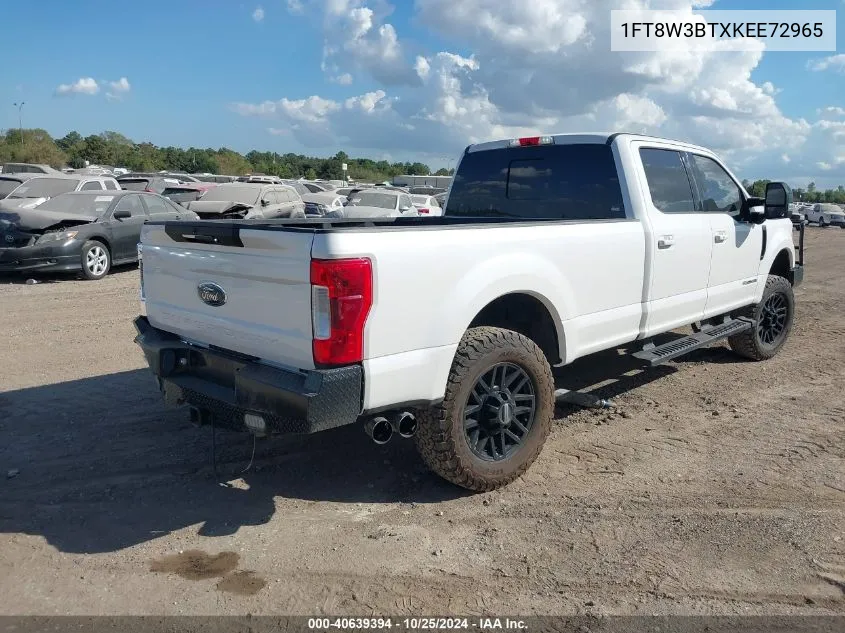 2019 Ford F-350 Lariat VIN: 1FT8W3BTXKEE72965 Lot: 40639394