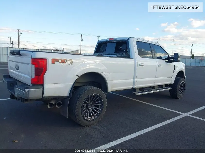 2019 Ford F-350 Lariat VIN: 1FT8W3BT6KEC64954 Lot: 40682911