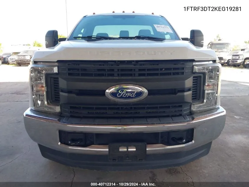 2019 Ford F-350 Xl VIN: 1FTRF3DT2KEG19281 Lot: 40712314