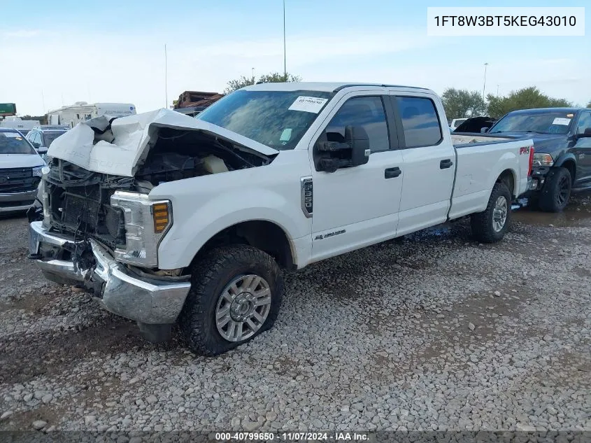 2019 Ford F-350 Xl VIN: 1FT8W3BT5KEG43010 Lot: 40799650