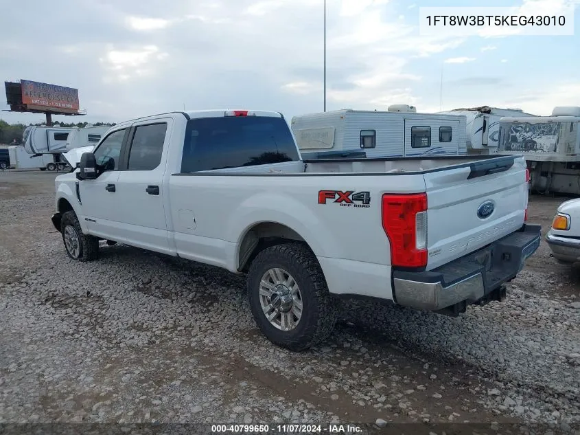 2019 Ford F-350 Xl VIN: 1FT8W3BT5KEG43010 Lot: 40799650