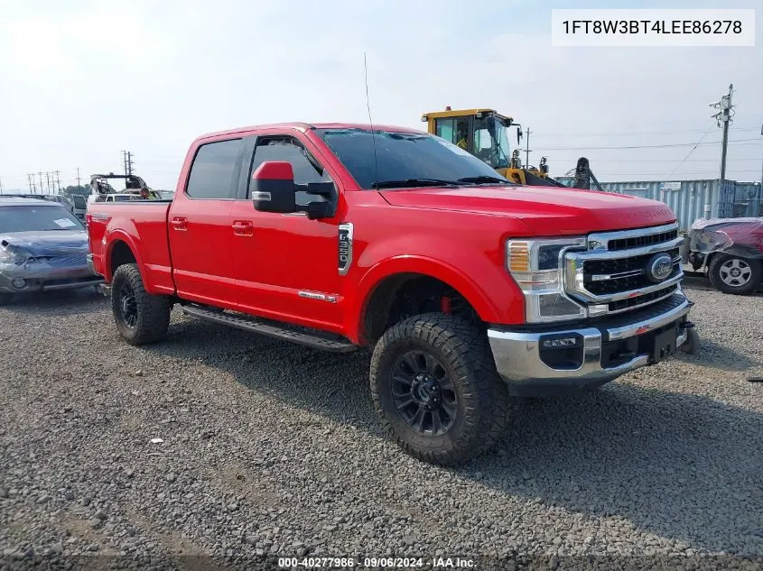 2020 Ford F-350 Lariat VIN: 1FT8W3BT4LEE86278 Lot: 40277986