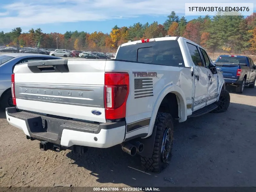 2020 Ford F-350 Platinum VIN: 1FT8W3BT6LED43476 Lot: 40637886