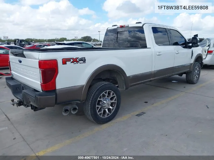 2020 Ford F-350 King Ranch VIN: 1FT8W3BT4LEE59808 Lot: 40677501