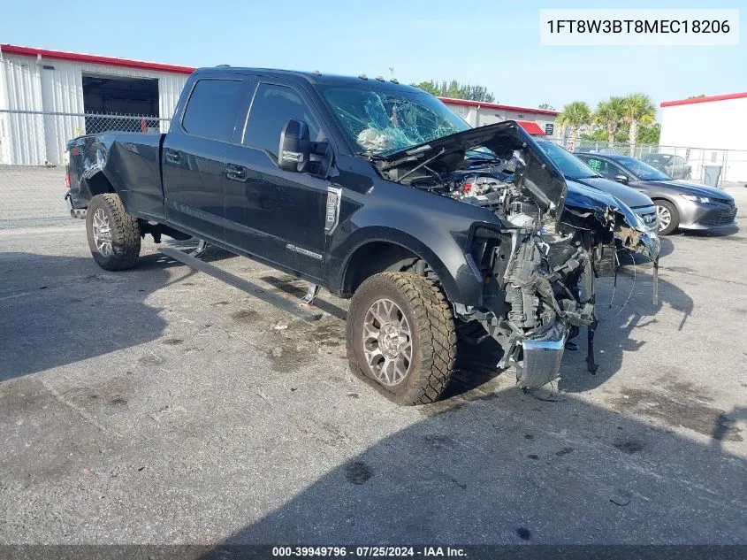 2021 Ford F-350 Lariat VIN: 1FT8W3BT8MEC18206 Lot: 39949796