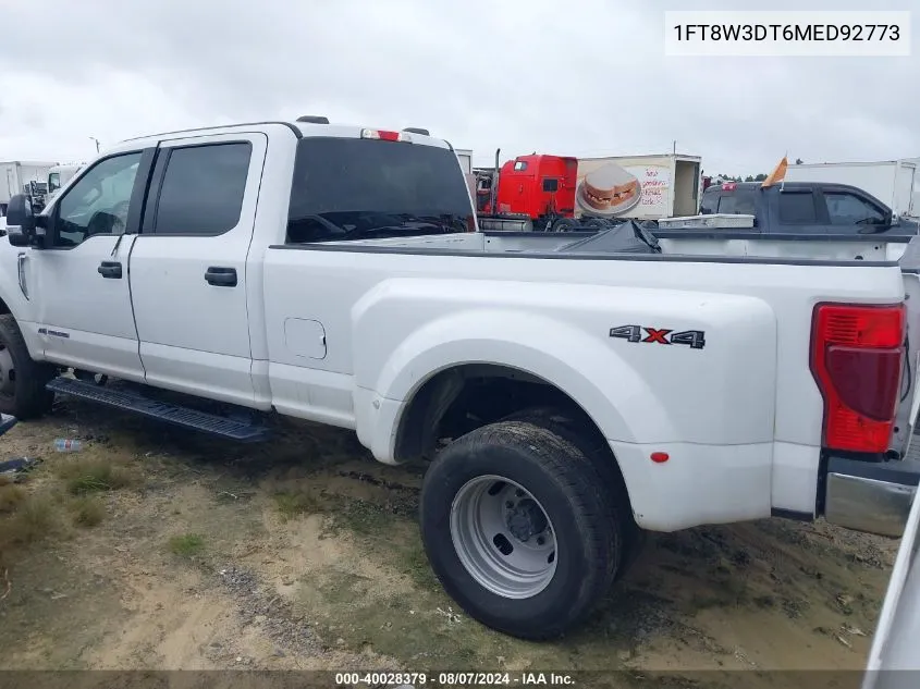 2021 Ford F-350 Xlt VIN: 1FT8W3DT6MED92773 Lot: 40028379